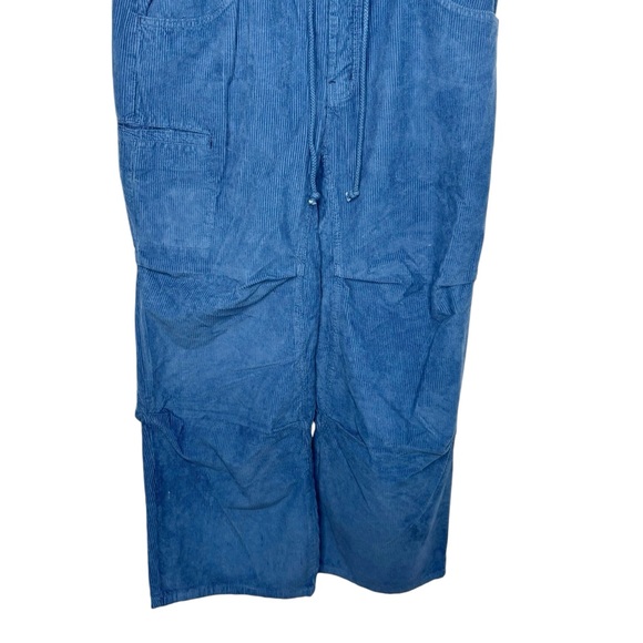 Free People Modern Love Pull-On Cord Jeans Size large Blue Wide Leg Pants - Picture 4 of 8